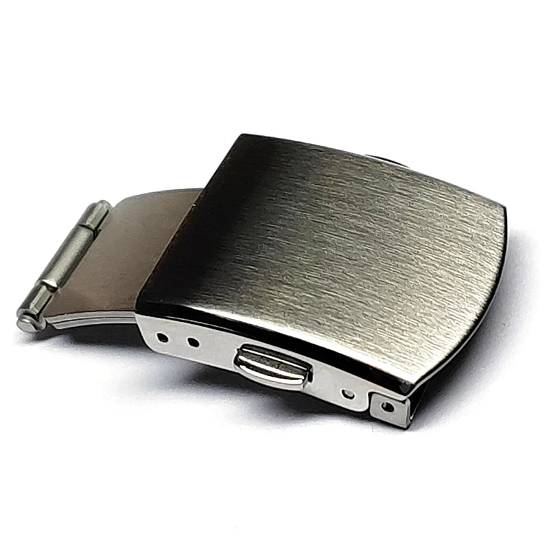 Good Quality Deployment Button Brushed 18mm 20mm 22mm 304L Stainless Steel Watch Clasp Buckle