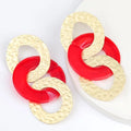 Hot Sale Alloy Multi-layer Round Long Earrings New Fashion Metal Three Circle Chain Earrings Jewelry for Women