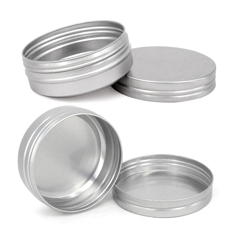 60ml Colorful Printing Metal Tins Cosmetic Round Cream Jars Aluminum Metal Jar Round Shoe Polish Custom Aluminum Cans
