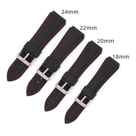 Wholesale Convex Mouth Plus Line Smart Strap for Samsung Watch5 and for Huawei GT3 Waterproof Breathable Silicone Rubber Straps
