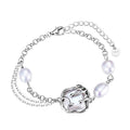 Wuqie New Fashion Silver Charm Pearl Bracelet for Women 2023 Joyas De Plata Pearl Bracelets