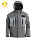 OEM Wholesale Men's Outdoor Quick Dry Breathable Lightweight Soft Shell Jacket Waterproof Hiking Stand Zipper for Camping