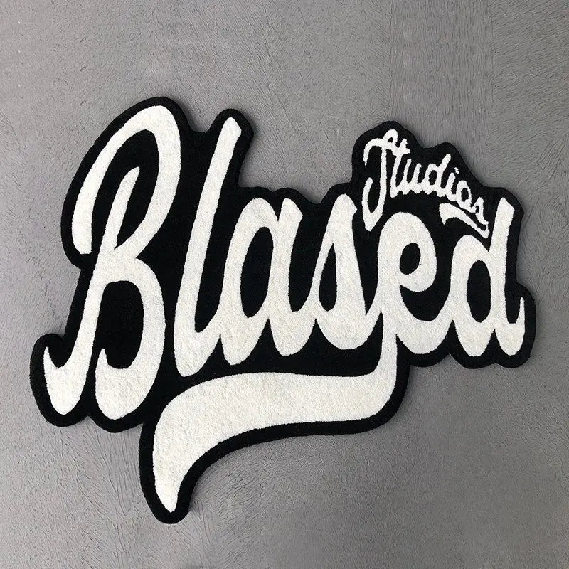 Custom Logo Cool Tufted Area Rug Modern Die Cut Floor Chair Mat for Home Cushioned and Washable