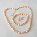 16-22 Inch Choker Necklace Nature Baroque Freshwater Pearl Jewelry Set for Wedding Factory Price925 Silver Stud Earring