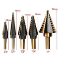 HSS 4241 Cobalt Multiple Hole 50 Sizes Step Drill Bit Set Tools Aluminum Case Metal Drilling Tool for Metal Wood Step Cone Drill