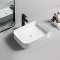 Various SpecificationsTable Top Ceramic Vessel Sinks White Rectangular Shape Bathroom Sink Wash Basin