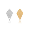 5Pcs Popular Stainless Steel Diamond Double Hole Charms Pendants for Jewelry Findings DIY Necklace Earrings Supplies