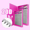 Abonnie 20D Pre Made Lash Fans Trays Mink Pre-made Lashes Long Short Stem Promade Eyelash Extensions Narrow Premade Volume Fans