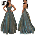 OEM ODM Elegant New Fashion Women Bling Glitter Sequins Sleeveless Bodycon Evening Party Maxi Dresses