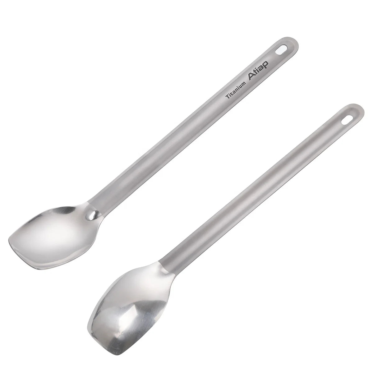 New Long-handled Titanium Spoon Titanium Spoon Camping Spoon Outdoor Tableware
