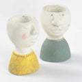 Nordic Home Decor Art Portrait Human Face Cement Vase Concrete Flower Pot Planter Silicone Mold Eco-Friendly Dishwasher Safe