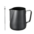 Promotional Product Customized Logo Coffee Thermometer Black Painting Metal Stainless Steel Milk Jug Frothing Pitcher
