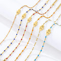 2023 Popular Style Stainless Steel Palm Charm Enamel Gold Color Chain for Girls for Women