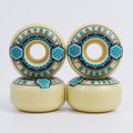 High Rebound Fresh White PU 54 mm Flat Shape Skateboard Skate Wheels