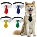 Handsome Pet Dog Collar Necktie Wedding Formal Adjustable Buckle Dog D-ring for Harness Neck Tie Collar