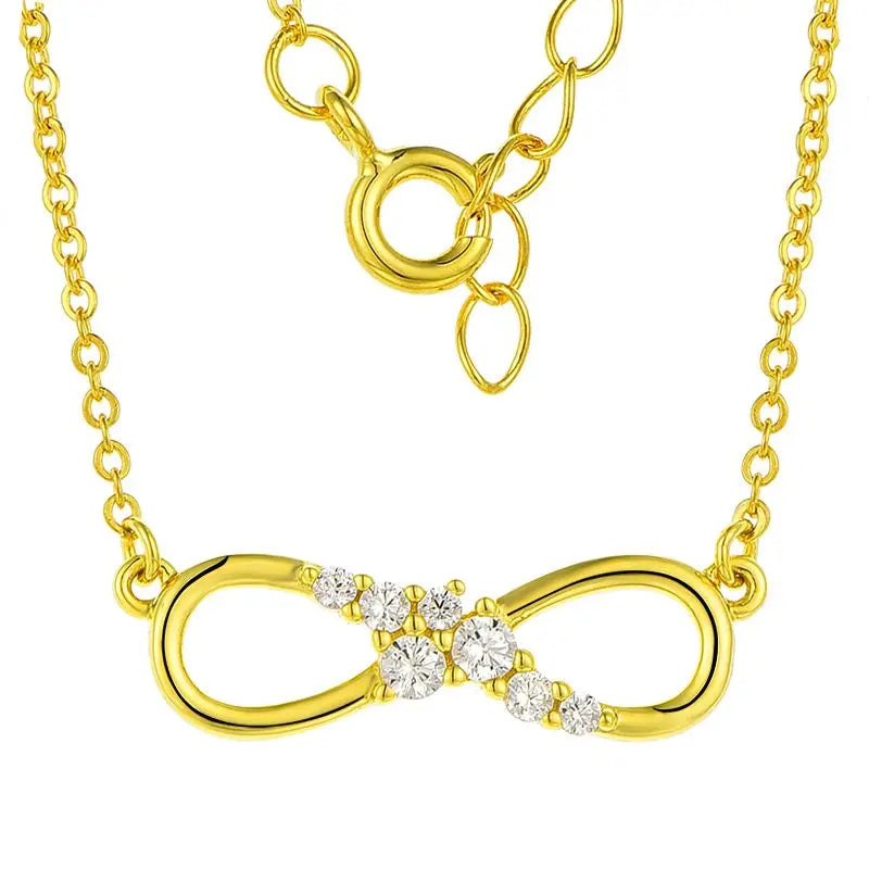 Stylish Clavicle Chain Temperament Hanging Neck Jewelry Trend 925 Sterling Silver Gold Plated Heart Necklace for Women Girls