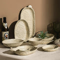 Chinese Ceramic Handmade Dish Home Coarse Pottery Vintage Fish Dish Cutlery Rice Bowl