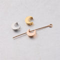 Wholesale Moon Design Stainless Steel Charm Beads 7*8mm Silver / Gold / Rose Gold Bead Charms for Bracelet Jewelry Making