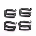 Black G Hook Quick Release Clips 1 Inch Webbing for Hiking Jogging Gear DIY Belt Clips Webbing Backpack Connecting Clips