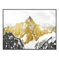 Handmade Modern Gold Scenery Canvas Wall Art Contemporary Design Style Home Decor Winter Snow Mountain Landscape Oil Painting