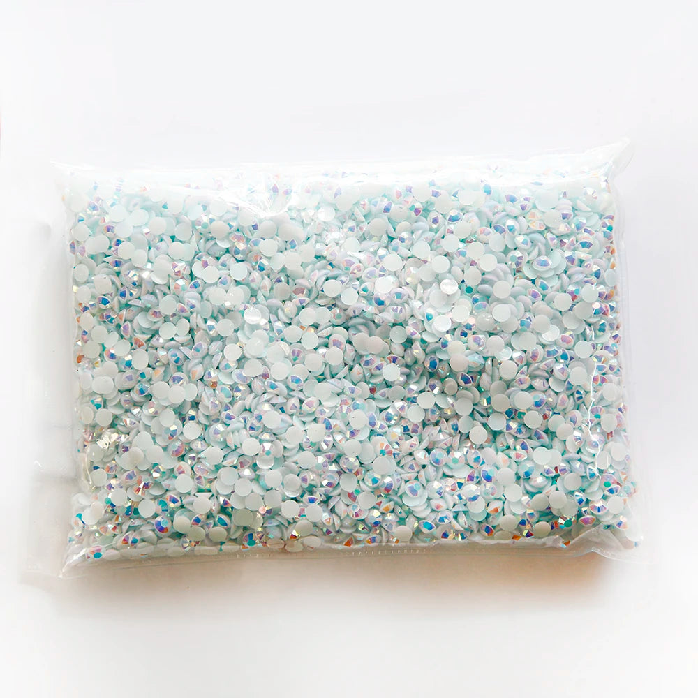 Yantuo  White AB Jelly Resin Rhinestones Flatback Bulk Rhinestones Strips Diamond Wholesale Verified Supplier