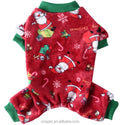 Christmas Four-Legged Fleece Dog Clothes XS Size Snowflake Cake Elk Pet Sweater Solid Pattern Coat for Autumn Season