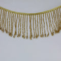 G037 9cm New Arrival Bodice Rhinestone Applique Glass Bead Tassel Fringe Trim for Dress