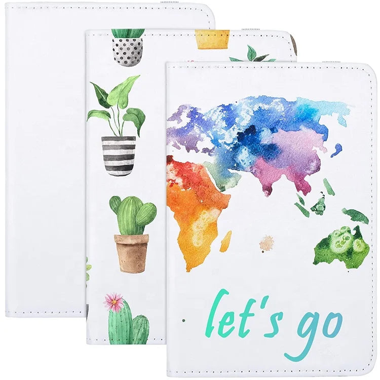 DIY Sublimation Passport Cover Blanks Personalized PU Leather Heat Transfer Travel Passport Holder with Credit Card Slots