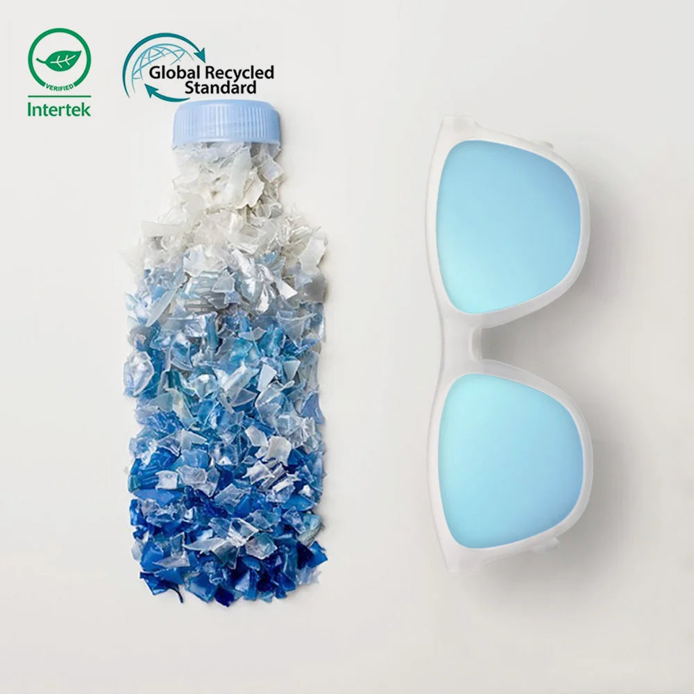2026 Unisex Eco-friendly Polarized Sunglasses with Square Frame Recycled Plastic Bottles Tac Lenses-Sun Glasses
