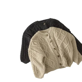 Girls Sweater Autumn and Winter Children's Loose Long-sleeved Round Neck Sweater