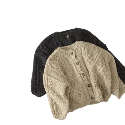 Girls Sweater Autumn and Winter Children's Loose Long-sleeved Round Neck Sweater MegaBDM