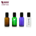 Boston Round Shape Empty Glass Essential Oil Tamper Evidence Cap Roller Ball Frosted 30ml Bottles