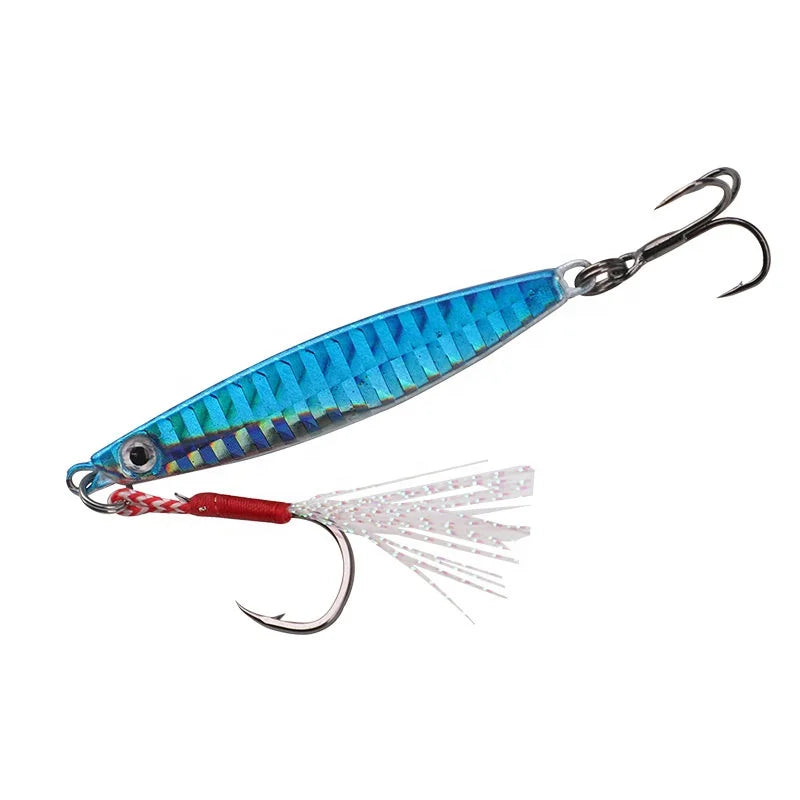 2026 Lead  Fish 7g/10g/14g/17g/21g  Uv Glowing 3d Eyes Treble Hook Freshwater Perch Bait Lead Jigging Lure