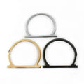 Meetee BF407 8.5CM Bag Handle Hardware Accessories Wallet Handle Buckle Parts Replacement for Handbag O Ring Purse Frame Handles