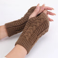For Women New Fashion Warmer Knitted Fingerless Winter Soft Warm Wool Knitting Arm Flexible Hand Gloves Women Wrist Gloves