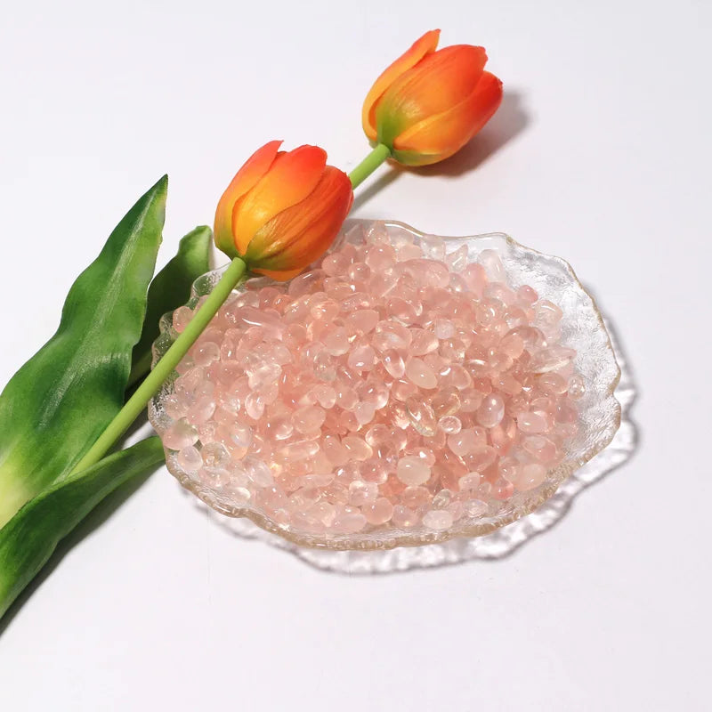 Factory Price Natural Star Rose Quartz Healing Stone Gemstones Crystal Chips Gravel for Decoration