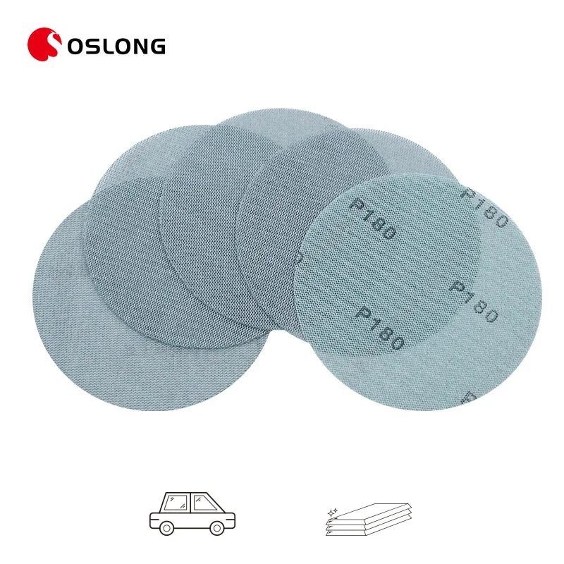 Free Sample 6 Inch Abrasive Tools Aluminum Oxide 80 100 Grits Hook and Loop Sharp Mesh Sanding Disc