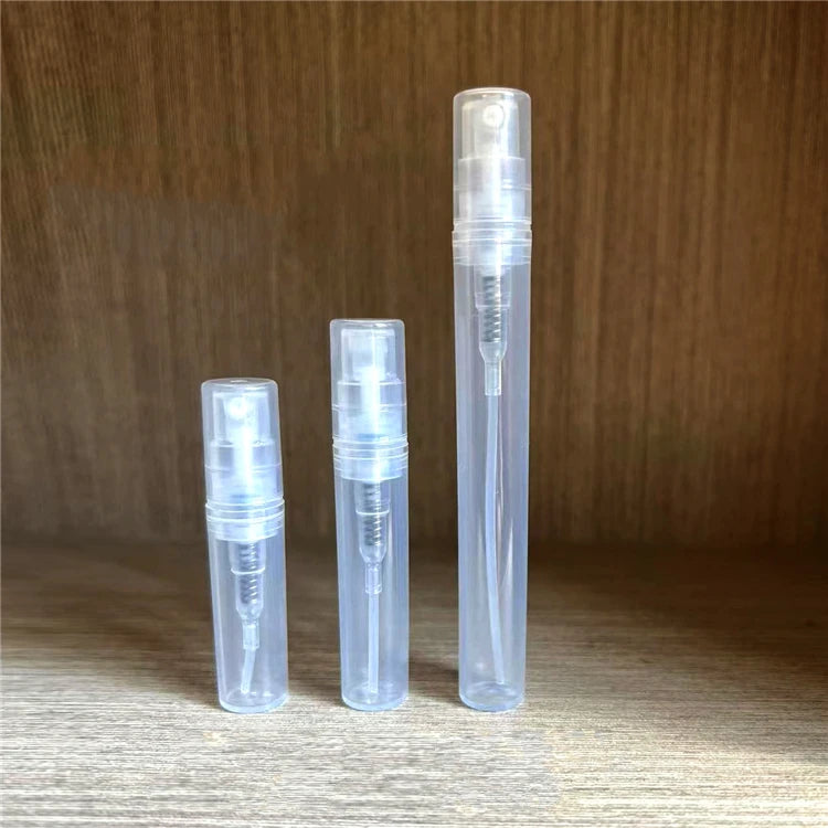 IBELONG Wholesale Mini Small 2ml 3ml 5ml Clear Empty PP Plastic Snap on Decant Perfume Mist Spray Tester Bottles Manufacture
