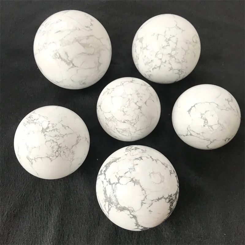 Wholesale natural crystal gemstone ball howlite sphere for decoration