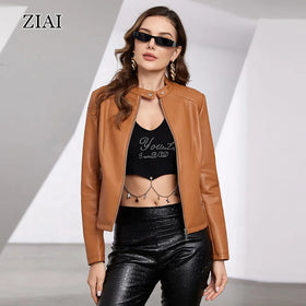 Women's Leather Jacket Warm Fashion Jacket