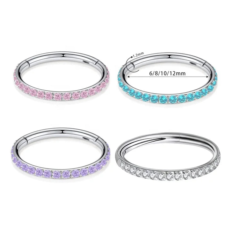 Gaby 316L Stainless Steel Nose Jewelry Hoop Septum Clicker Nose Ring  Piercing De Nariz Fashion Jewelry Piercing Jewelry