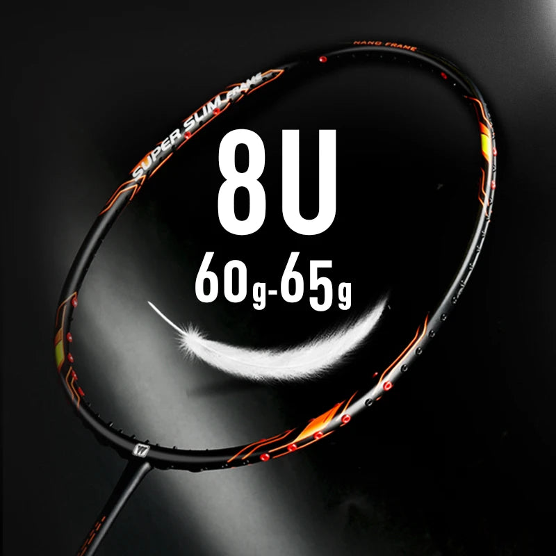 New Arrival WHIZZ Racquet Top Brand  8U ultra Lightweight  High Modulus Graphite Quality Professional PROTECTOR Badminton Racket