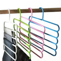 Multi-Layer Wardrobe Cloth Hanger 5-layer Plastic Pants Rack  Clothing Hangers Closet Organizer