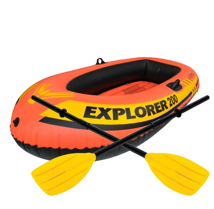 PVC Outdoor Folding Dinghy Inflatable air Boat Fishing Rowing Boat for 2 Person