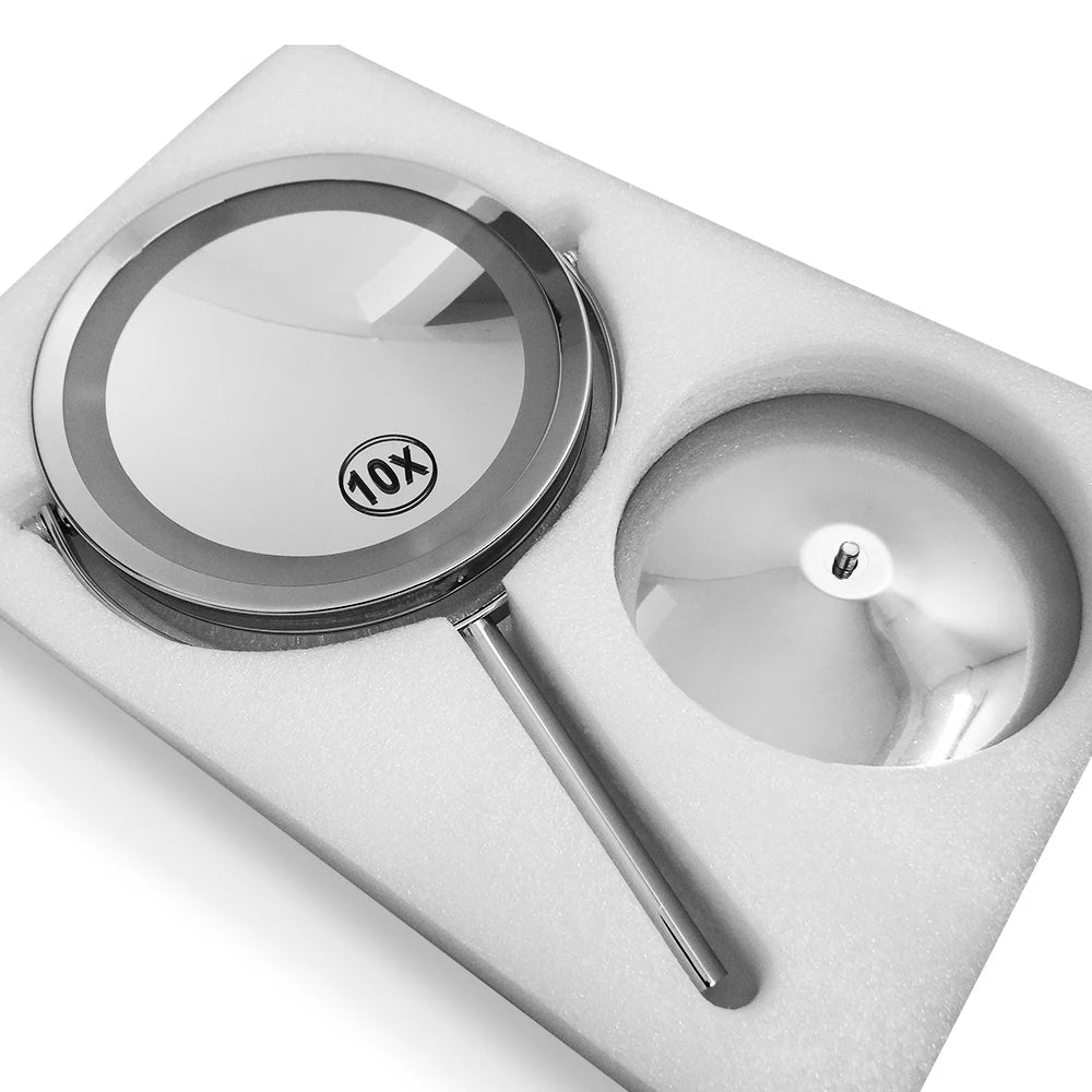 Wholesale Supplies Portable Lighted Adjustable Magnification Illuminated Sensor Makeup Mirror with Light