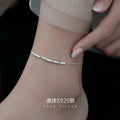 925 Sterling Silver Fashion Jewelry Wholesale Cube Beads Anklet 2022 for Women
