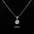 Temperament Simple Classic Three Claws D Color 1CT Moissanite Pendant  Necklace  S925 Sterling Silver  for Women