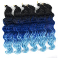 t4/27 530 deep wave twist braiding hair extension for soft locs 2# 12-24 inch deep wave bulk crochet braids hair extension