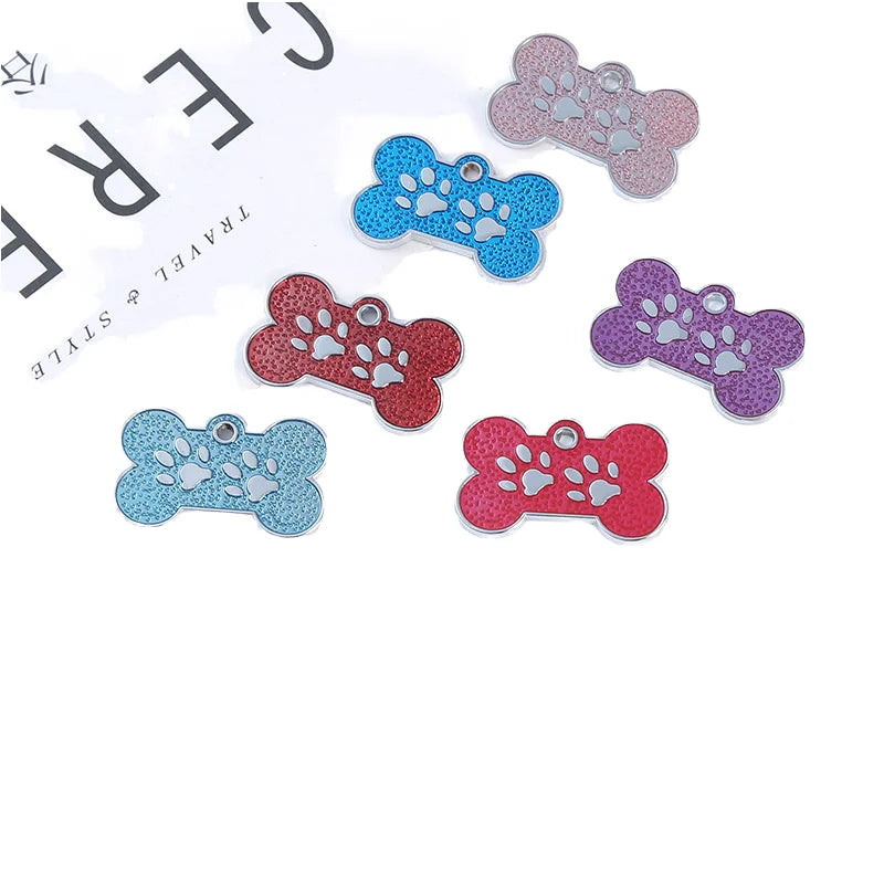 Kiyue Personalized Animal PET ID Tags Dogs Cats Front Backside Die Casting Laser Engraved Various Shapes Colors Sizes Metal