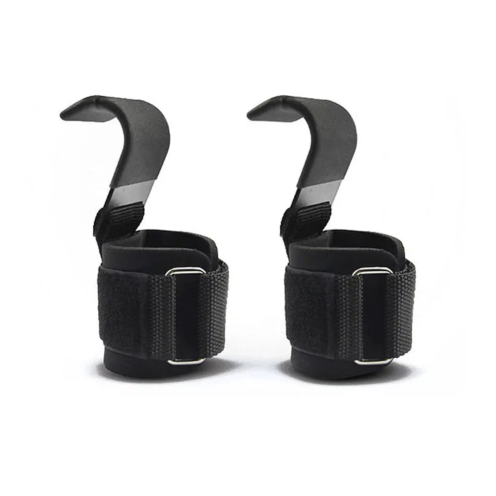 Men Women Bodybuilding Power Weight Lifting Hooks Pull Ups Deadlifts Weightlifting Grip Wrist Straps
